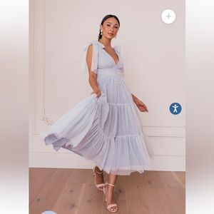 JessaKae Jeanne Dress in Dusty Blue XXS NWT